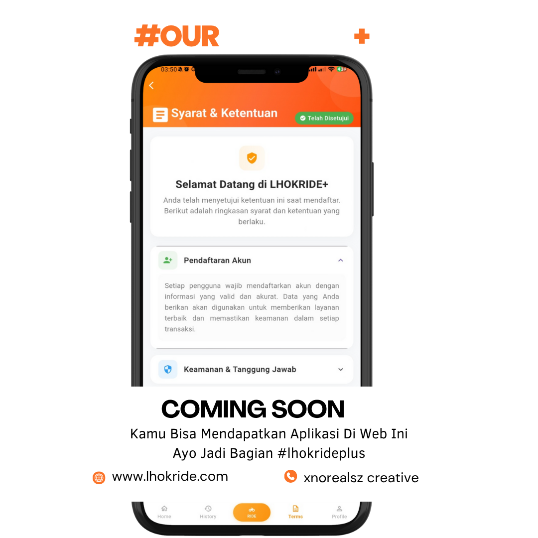 LhokRide+ App Screenshot - Aplikasi Becak Online dan Ojek Online Lhokseumawe